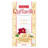 Italian White Chocolate Raffaello with Coconut and Almond Bar Ferrero 90g