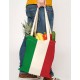 Canvas Shopping Bag with italian flag Colours