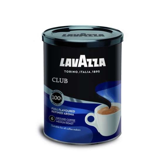 Lavazza Italian Ground Coffee CLUB 250g in Can box