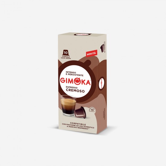 10 kapslí Gimoka Espresso Cremoso Kompatibilní s Nespresso