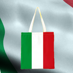 Canvas Shopping Bag with italian flag Colours 