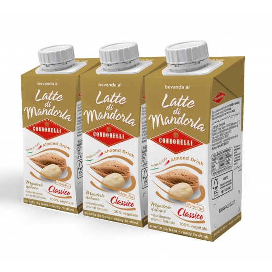 Italian Sicilian Almond Milk Condorelli Brik 3x200ml