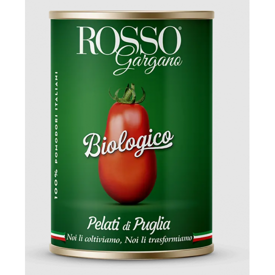 Rosso Gargano Bio italská loupaná rajčata z Apulie 400g