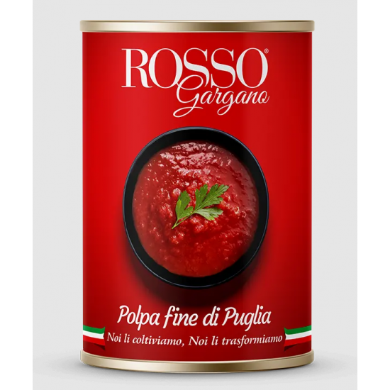 Rosso Gargano Italian Tomato Pulp in Fine Pieces from  Puglia 400g